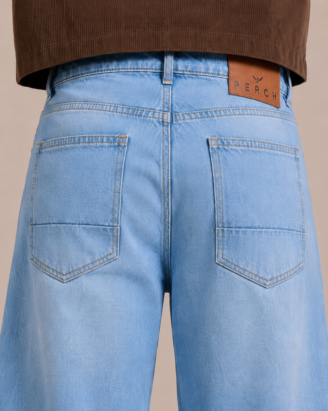 Light Blue Washed Wide Flared Jeans