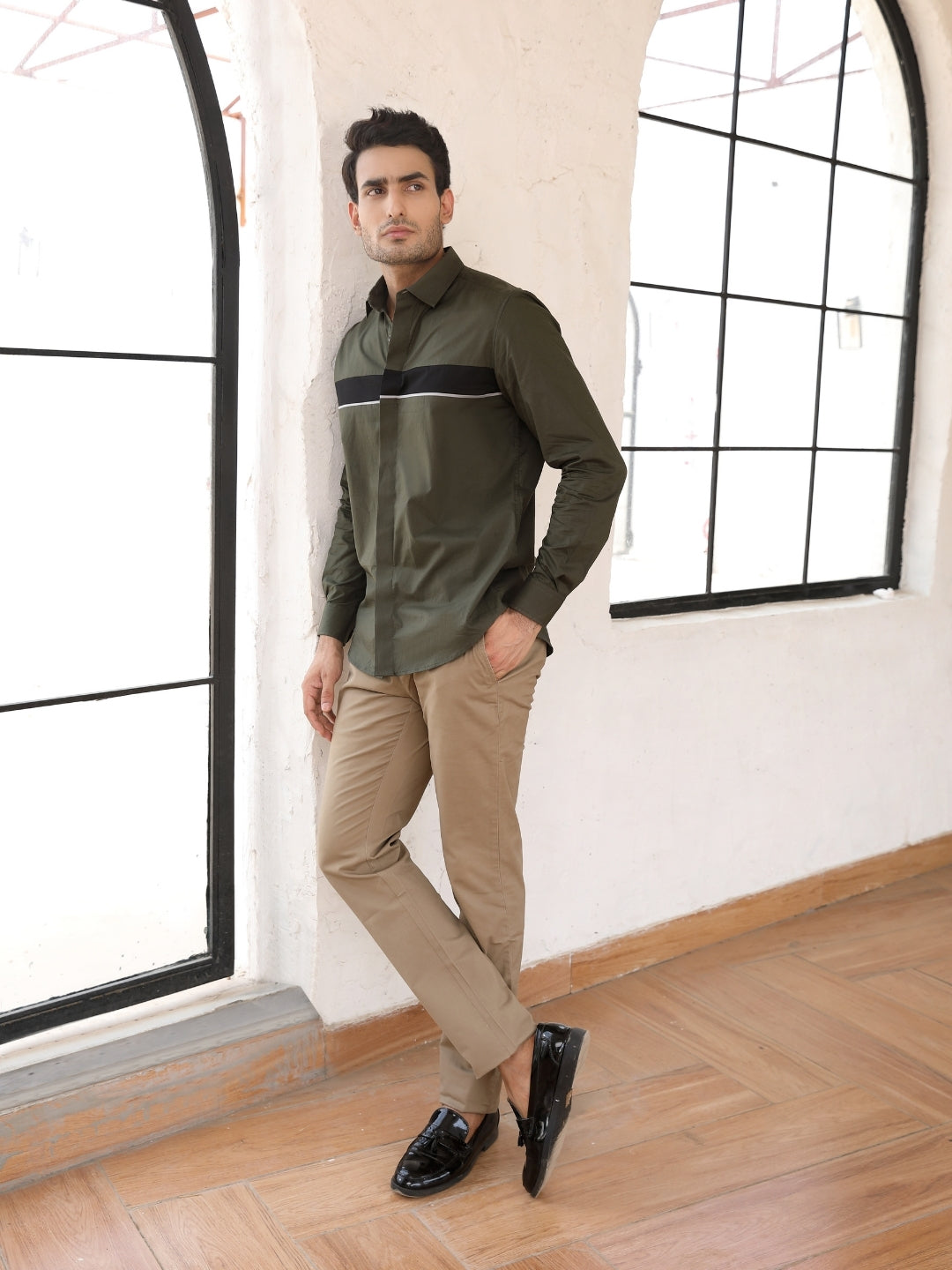 Cedar Green Cut & Sew Cotton Shirt