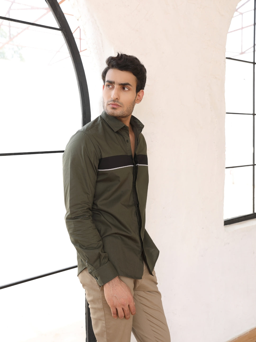 Cedar Green Cut & Sew Cotton Shirt