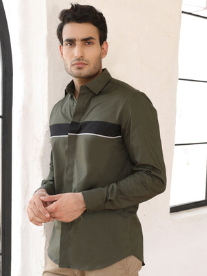 Cedar Green Cut & Sew Cotton Shirt