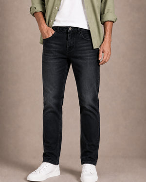 Black Washed Slim Fit Jeans