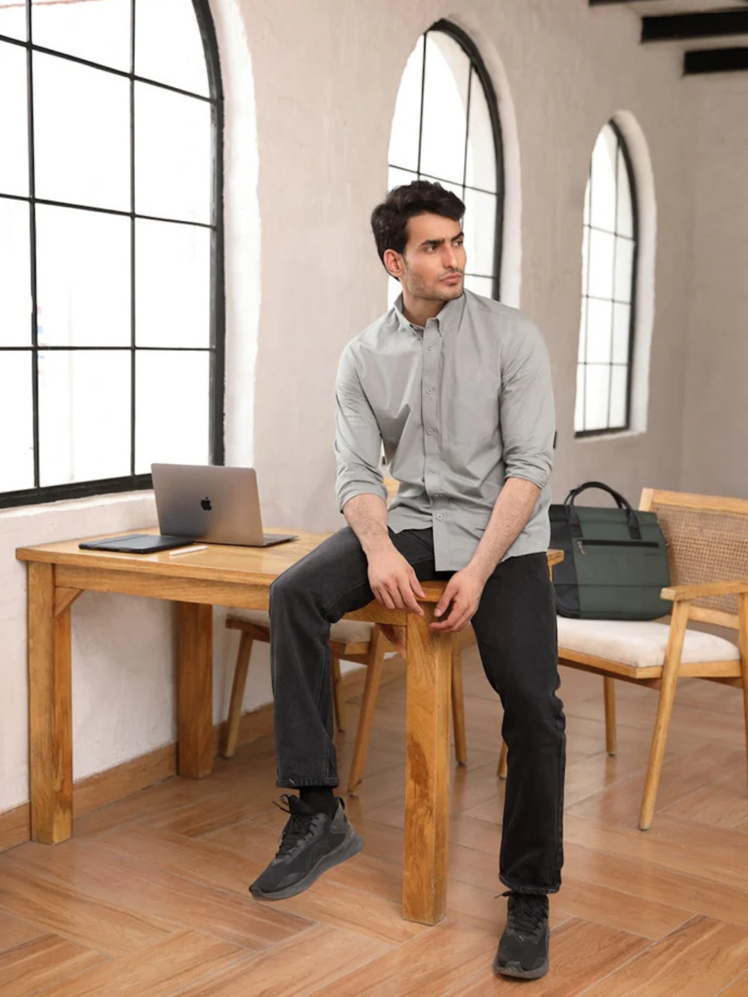 Pastel Pista Green Solid Shirt