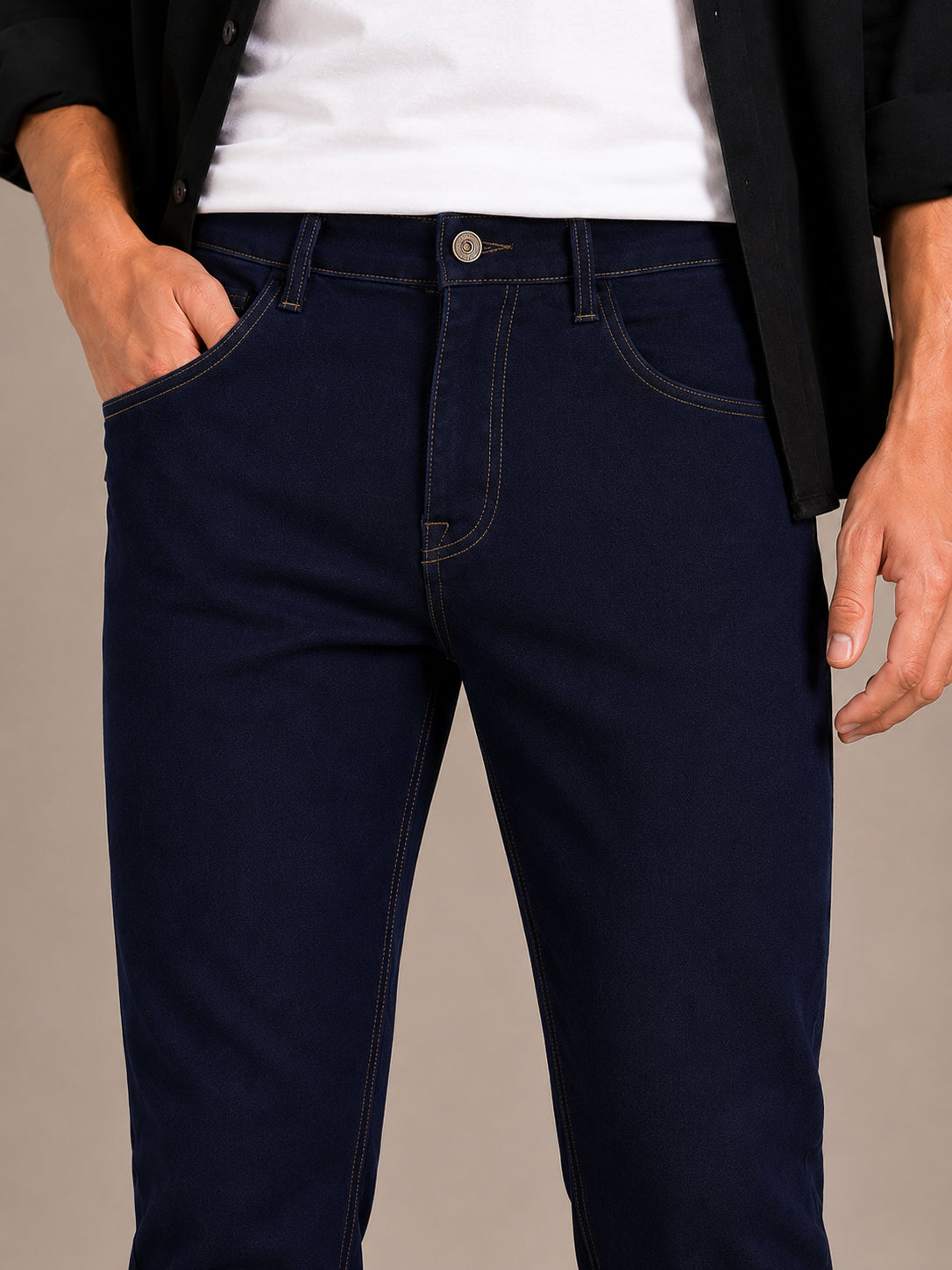 Navy Blue Slim Fit Jeans