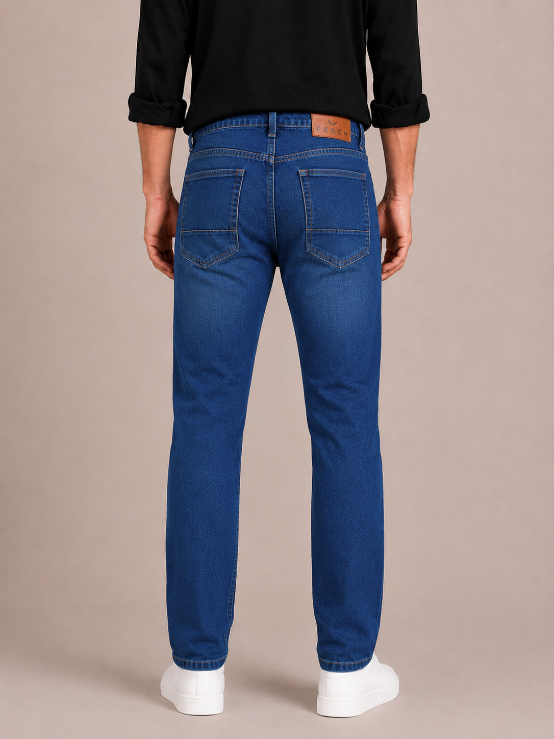 Mid Blue Washed Slim Fit Jeans