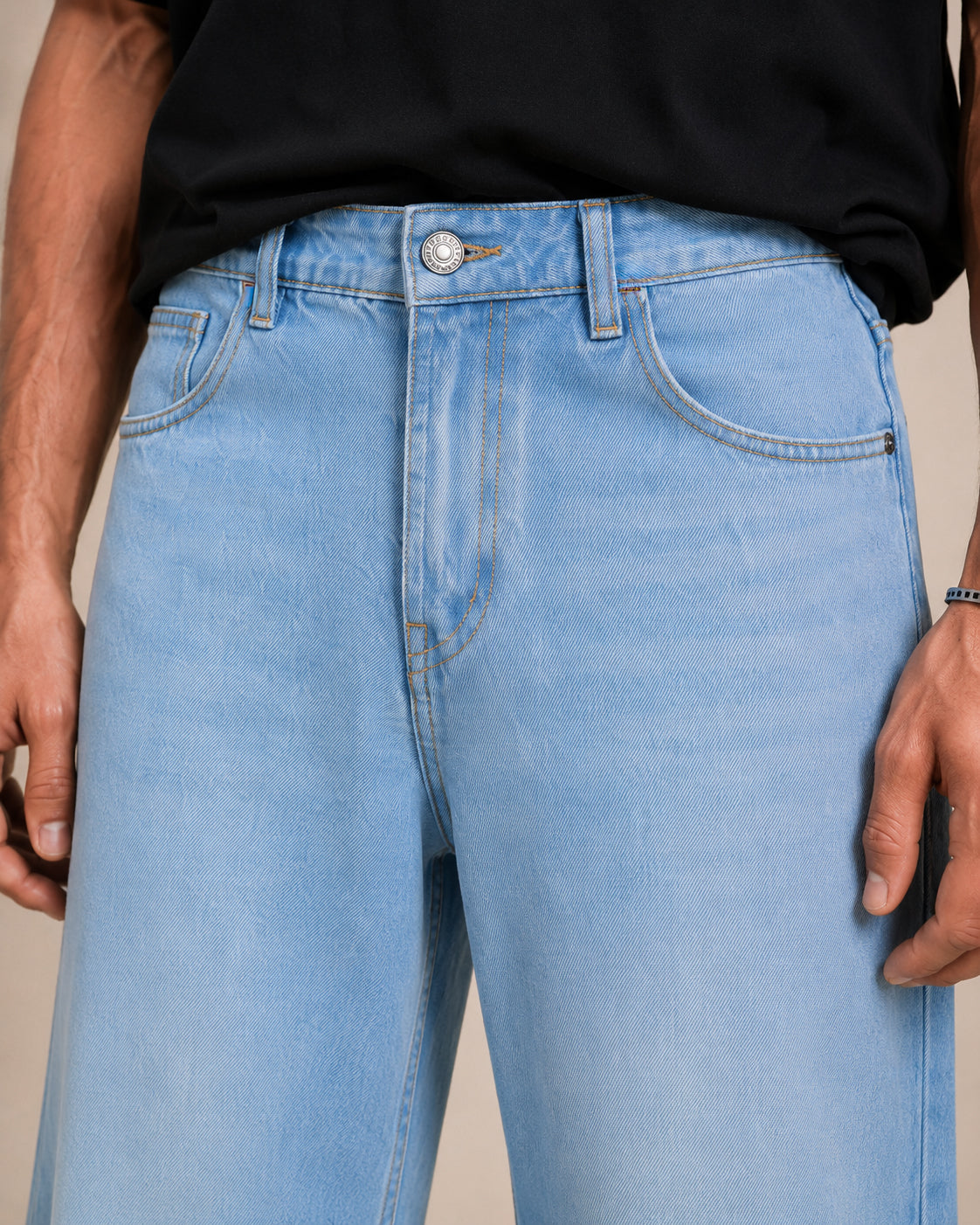 Light Blue Washed Flared Jeans