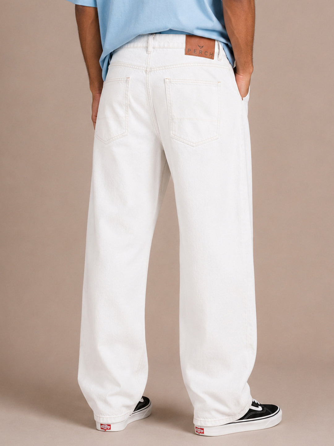 White Baggy Fit Jeans