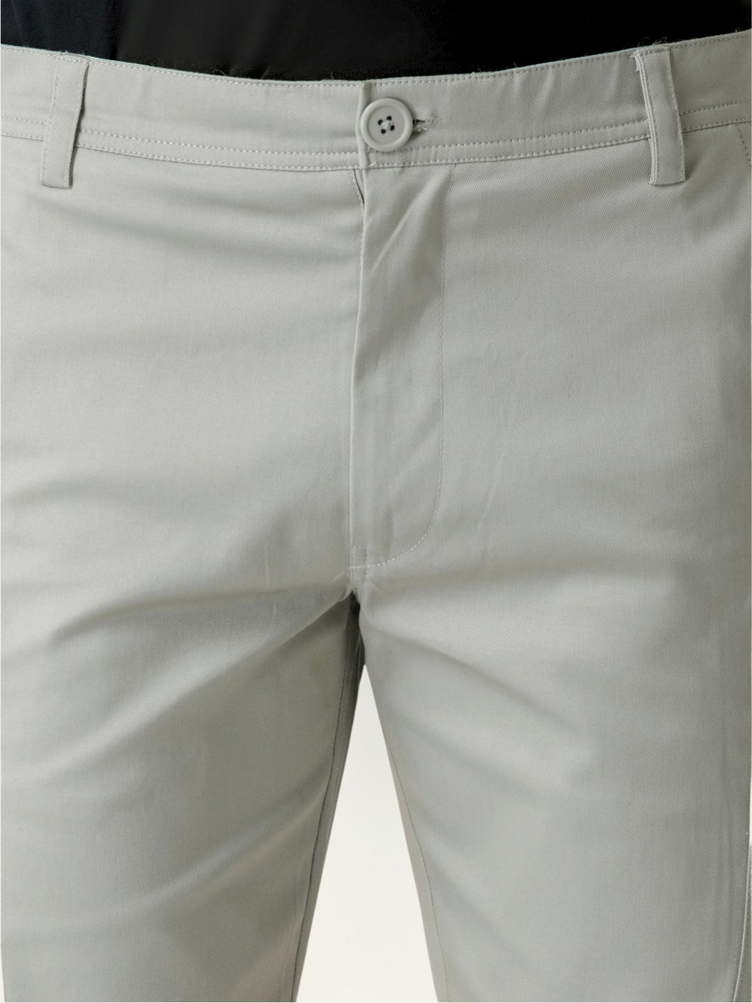 Twill Cotton Grey Solid Shorts