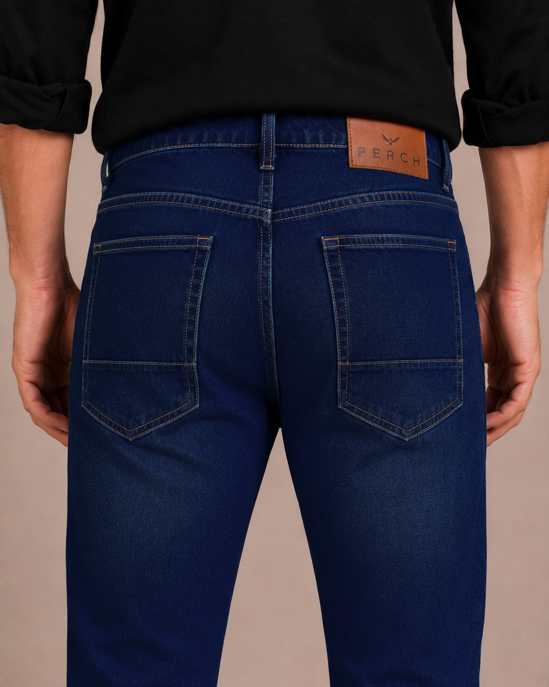 Dark Blue Washed Slim Fit Jeans