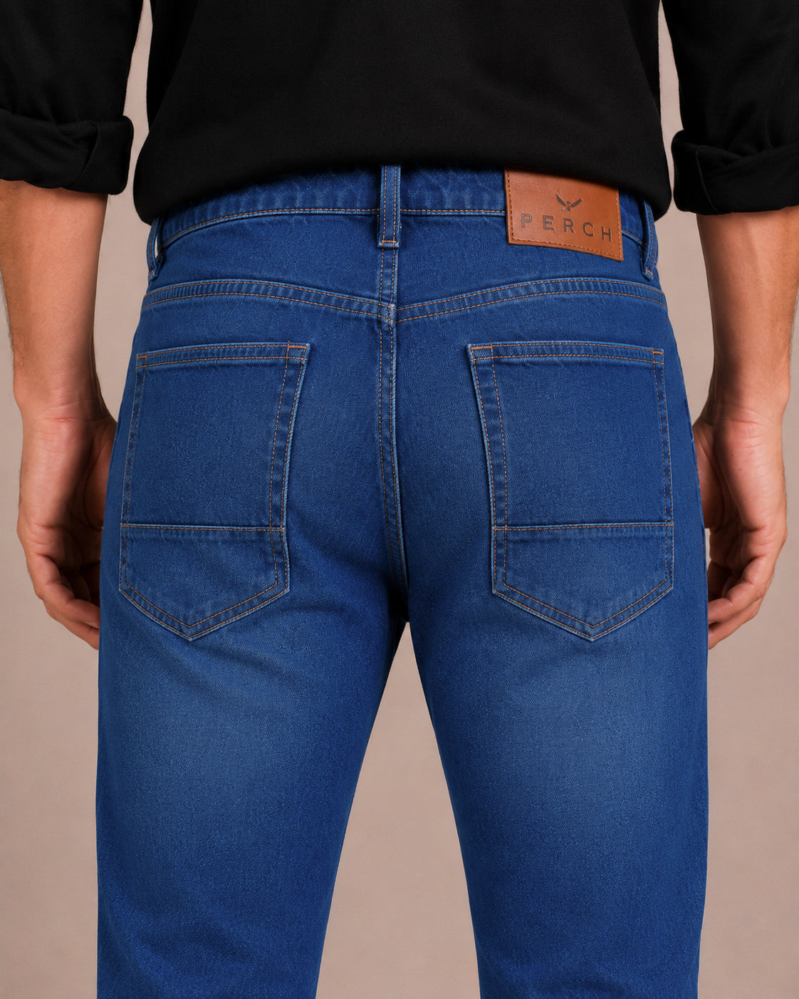 Mid Blue Washed Slim Fit Jeans