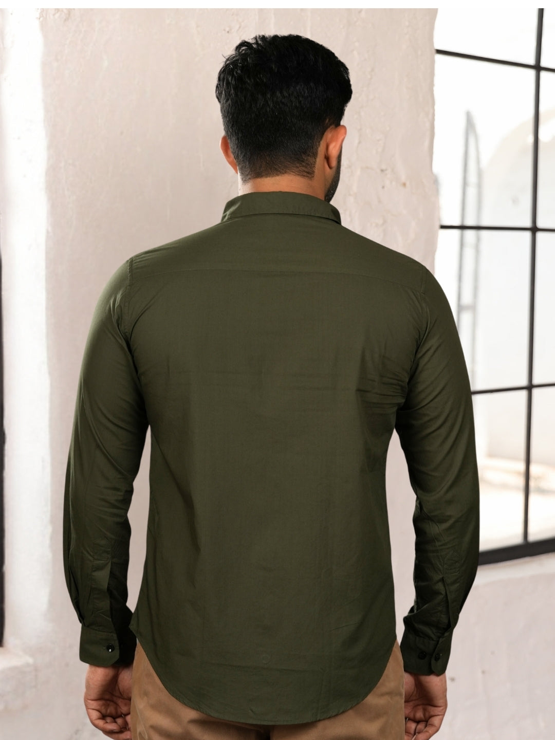 Cedar Green Cut & Sew Cotton Shirt