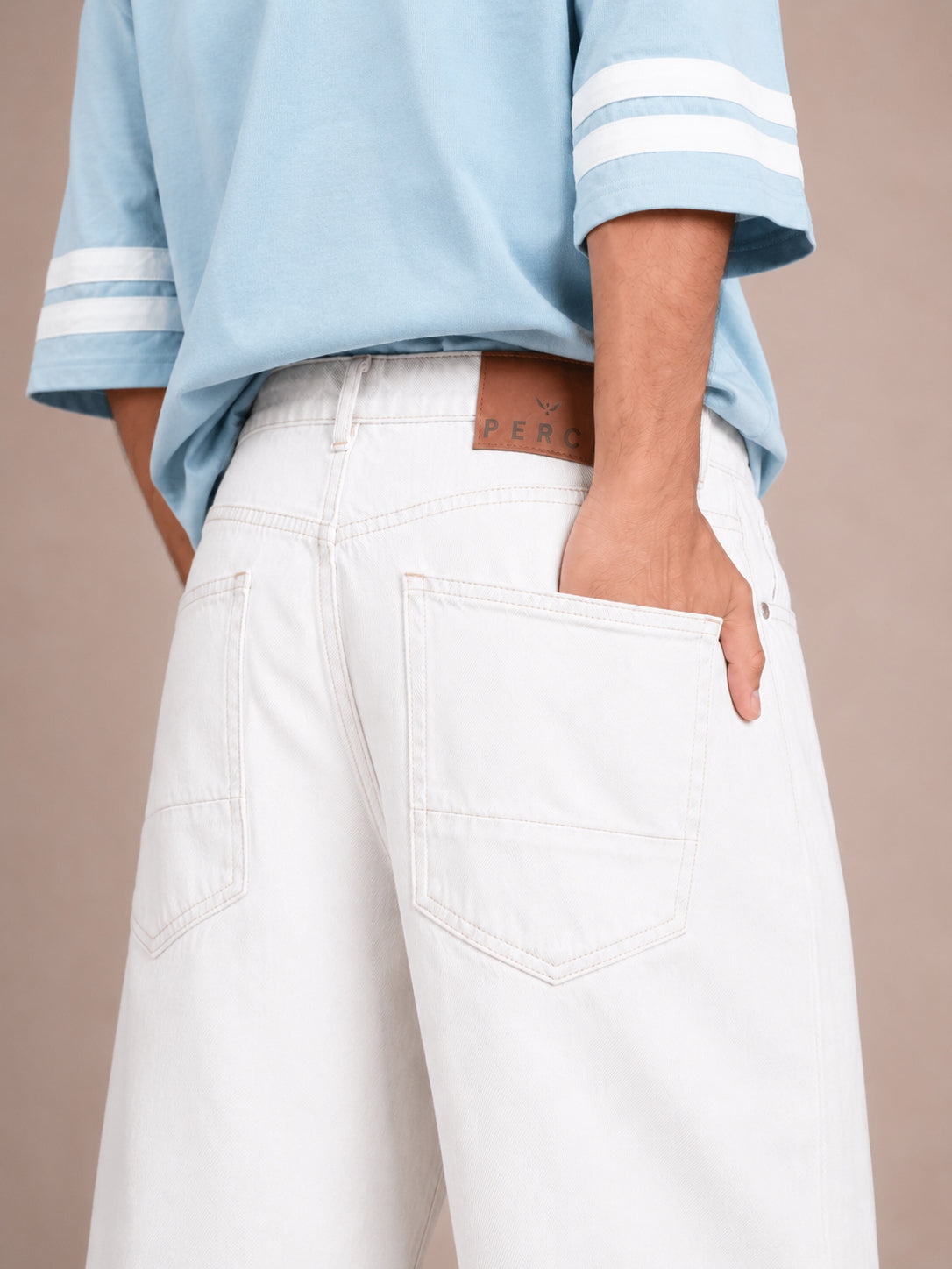 White Baggy Fit Jeans