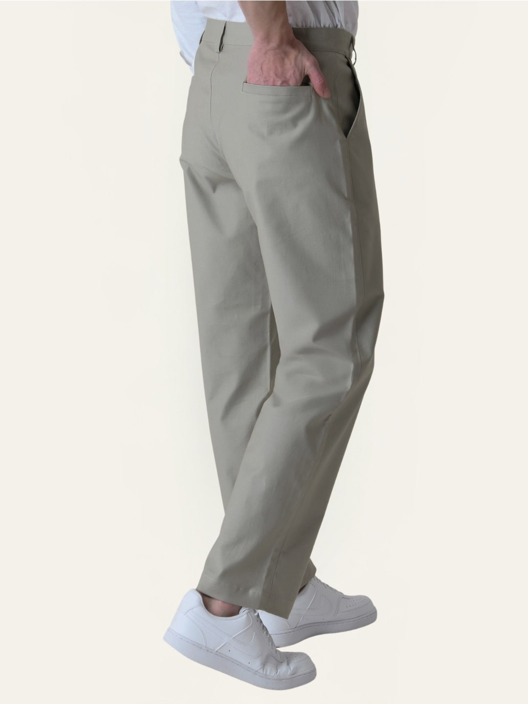 Grey Solid Slim Fit Chinos