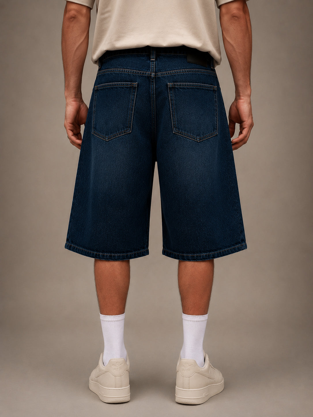 Teal Blue Washed Denim Jorts