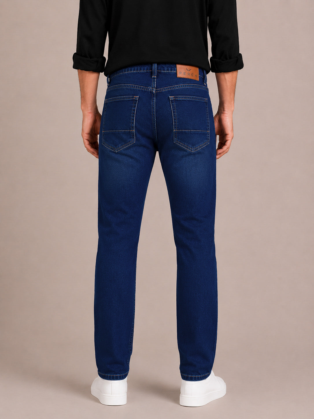 Dark Blue Washed Slim Fit Jeans