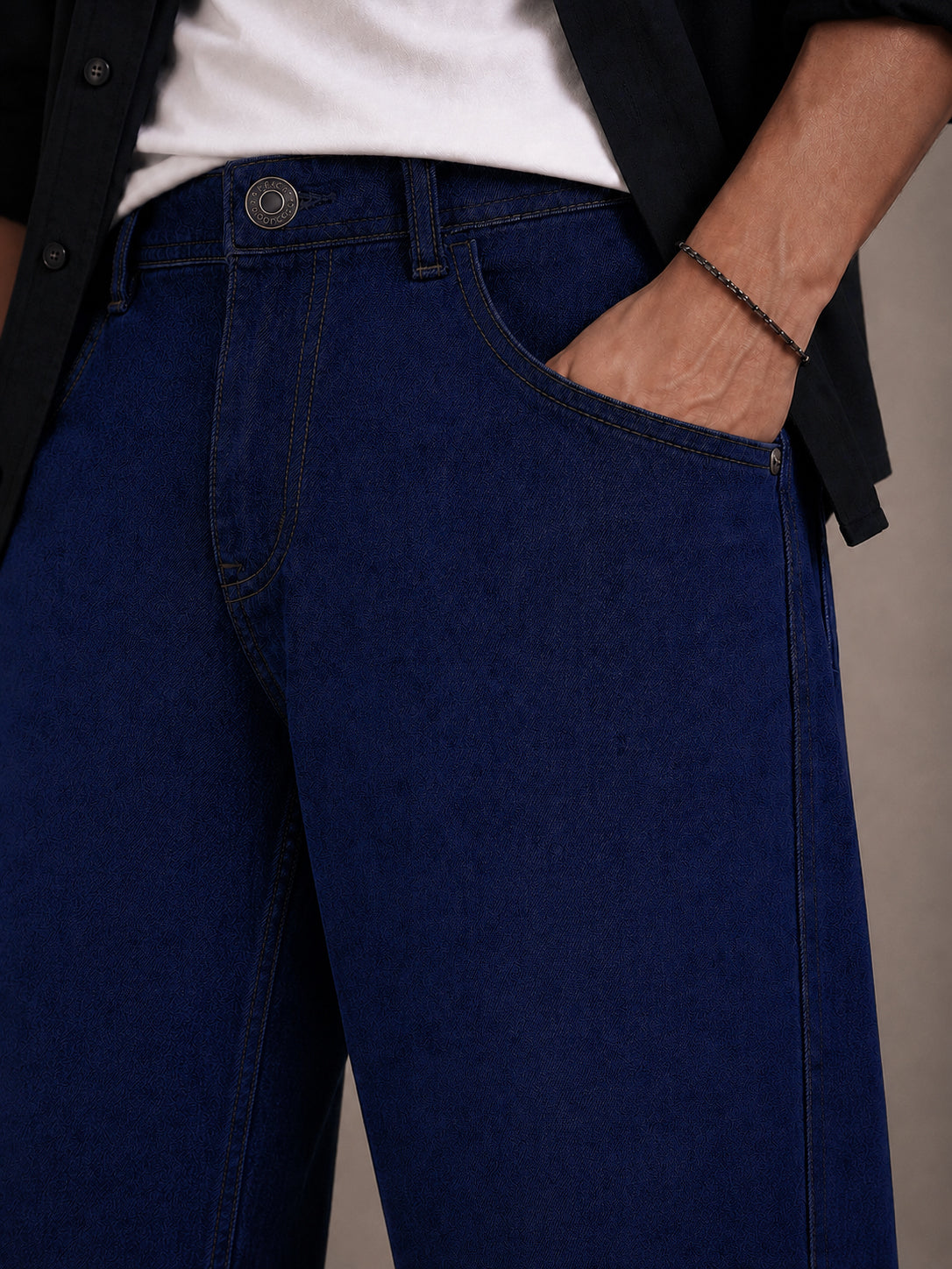 Navy Blue Straight Fit Jeans