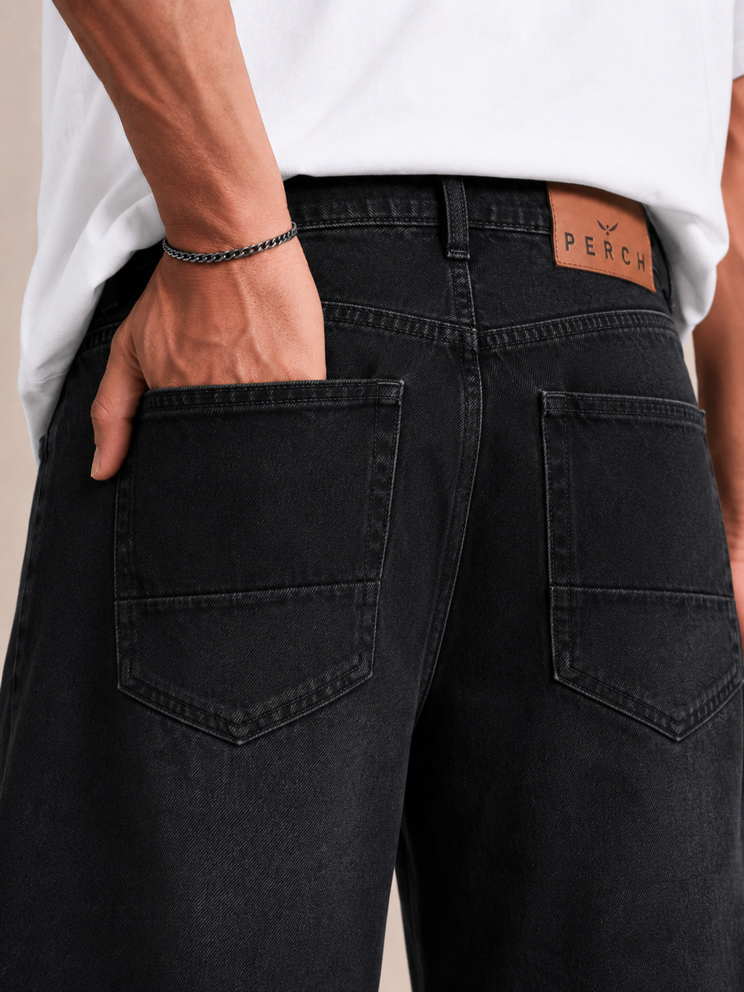 Black Washed Flared Jeans