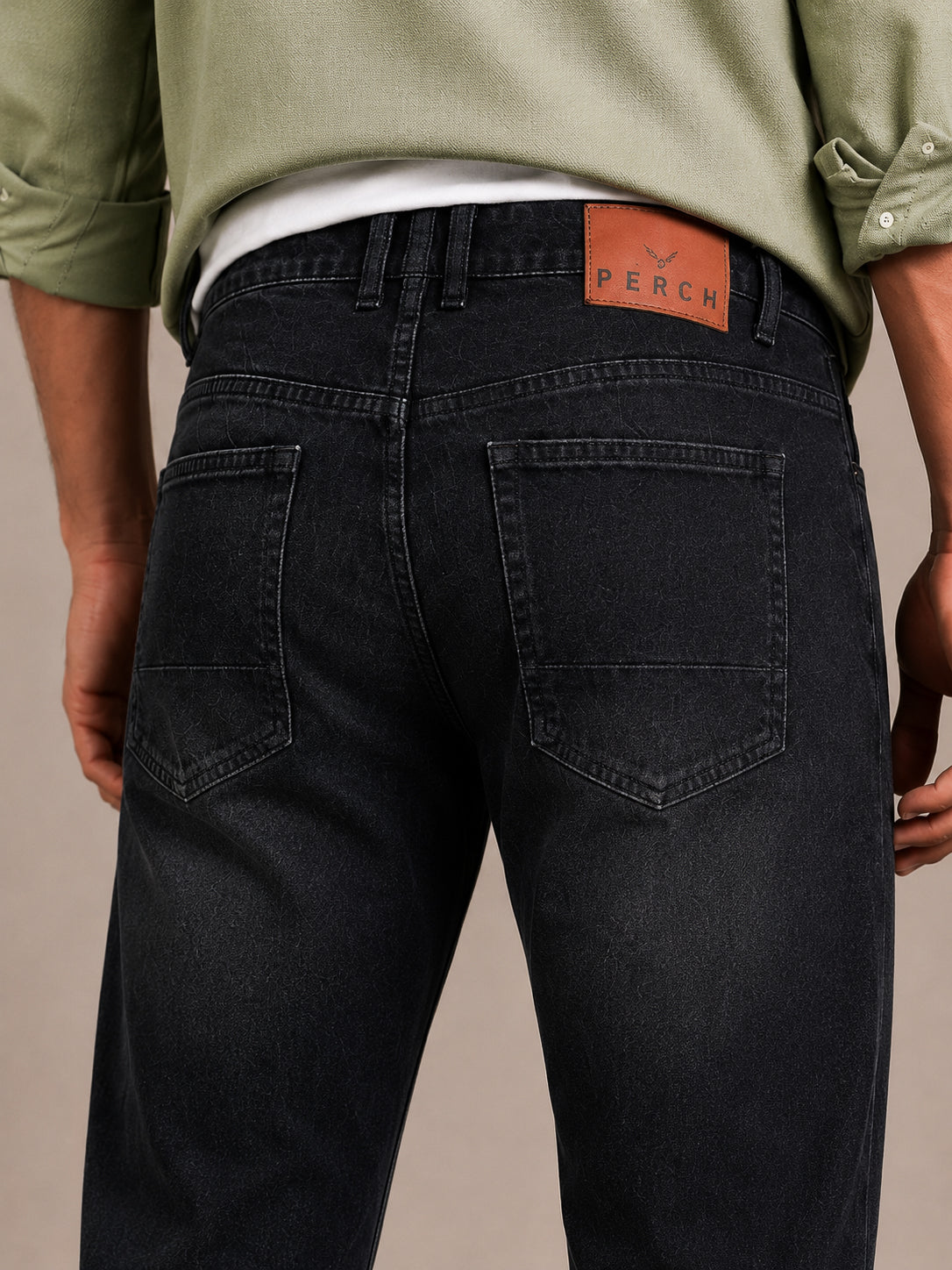 Black Washed Slim Fit Jeans