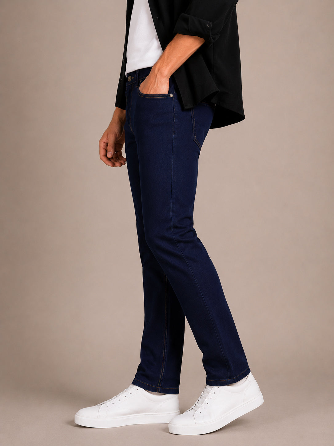 Navy Blue Slim Fit Jeans