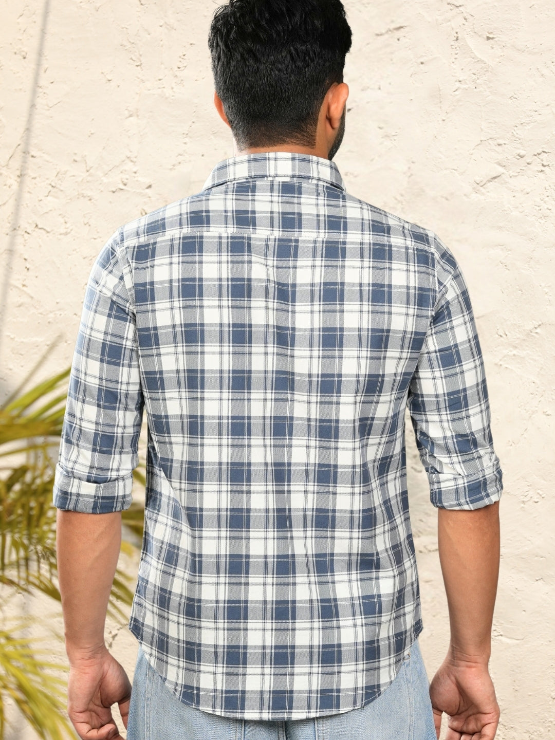 Cameo Blue checks shirt