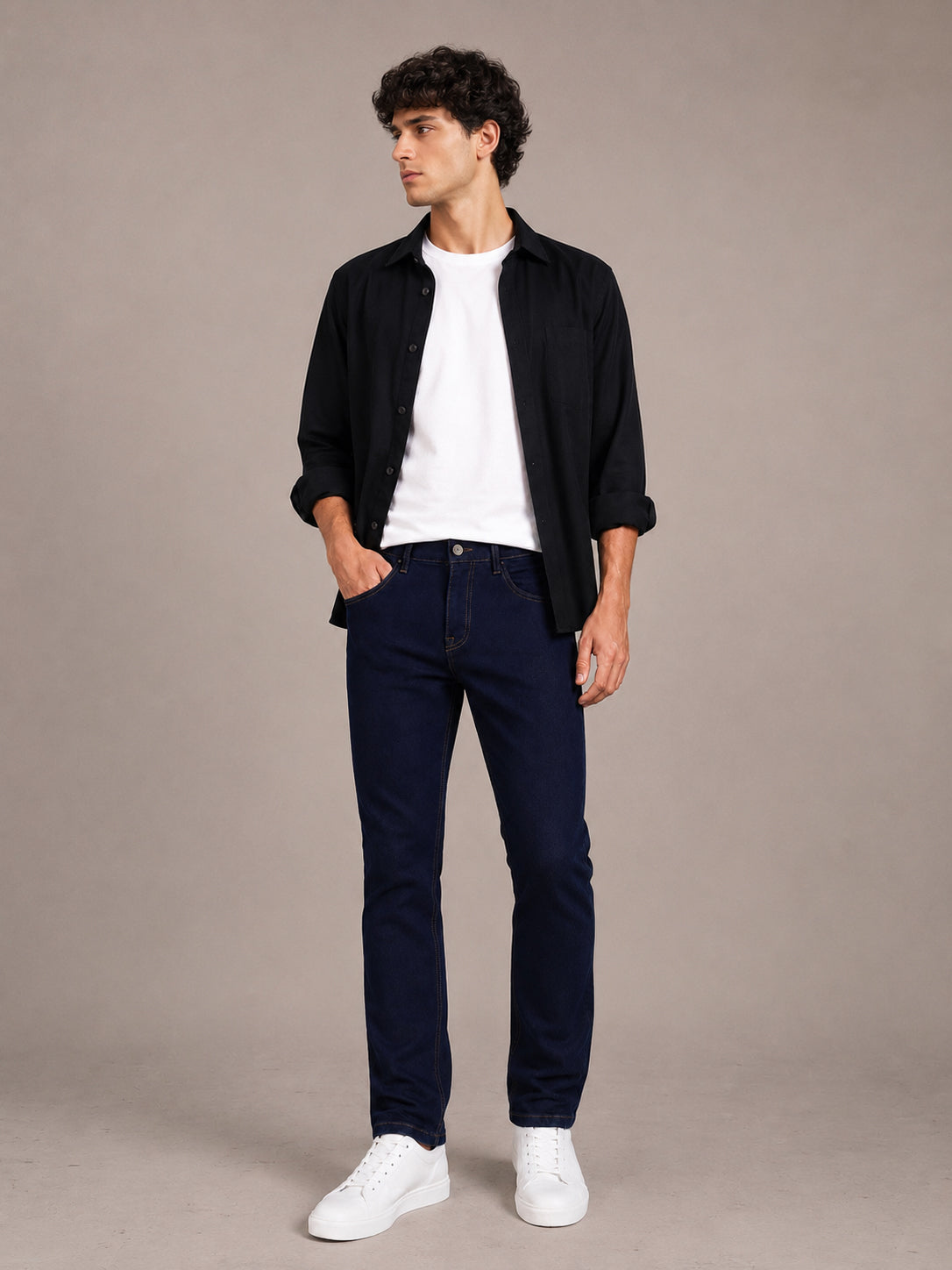 Navy Blue Slim Fit Jeans