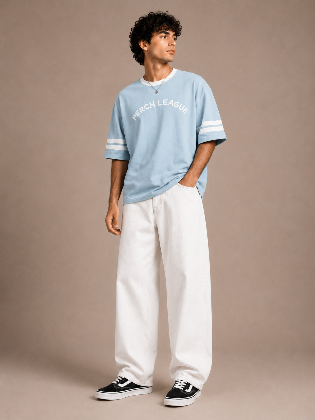 White Baggy Fit Jeans