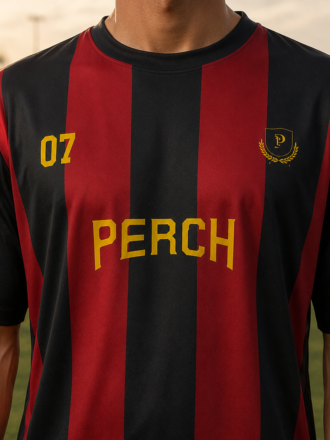 Red and Black Football Jersey Tshirt