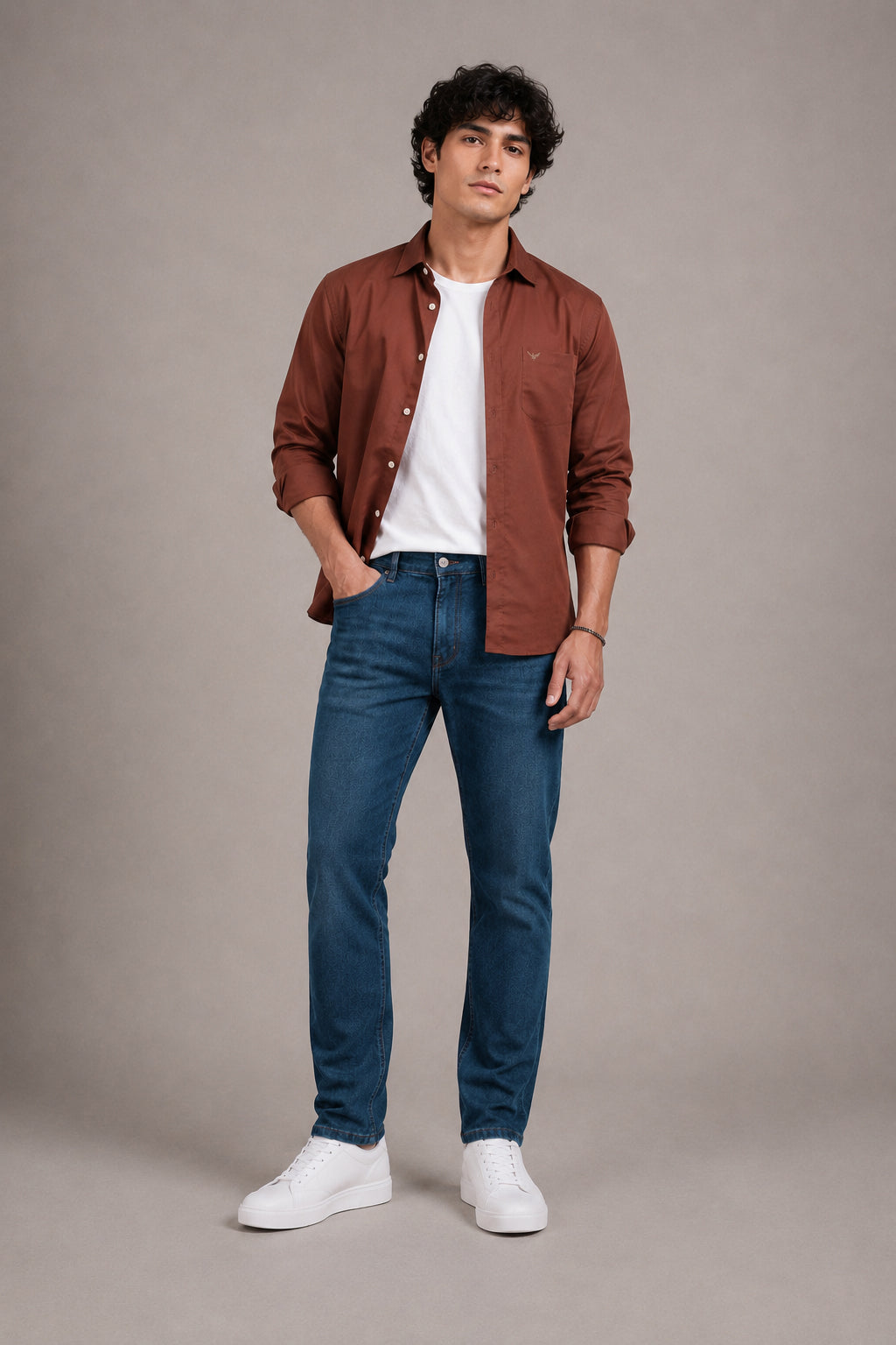 Teal Blue Washed Slim Fit Jeans