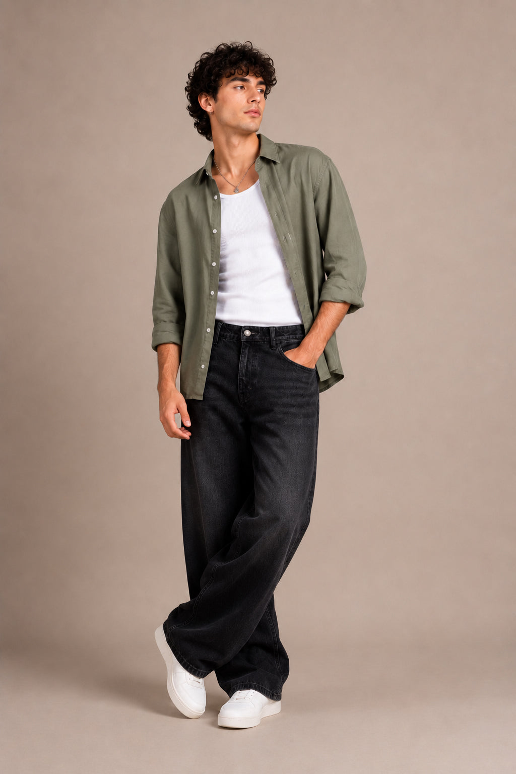 Black Washed Baggy Fit Jeans