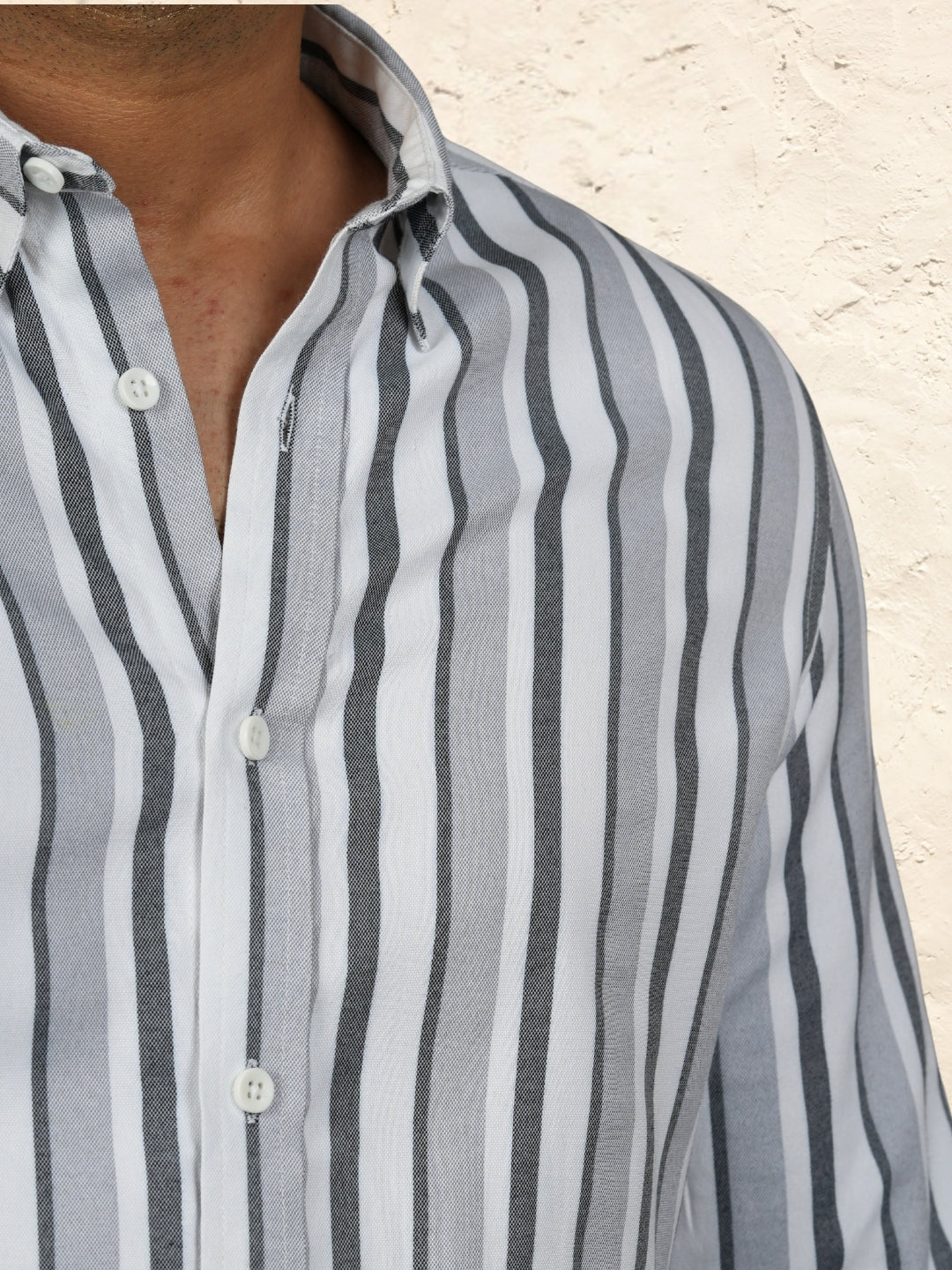 Pelican gray Stripes shirt
