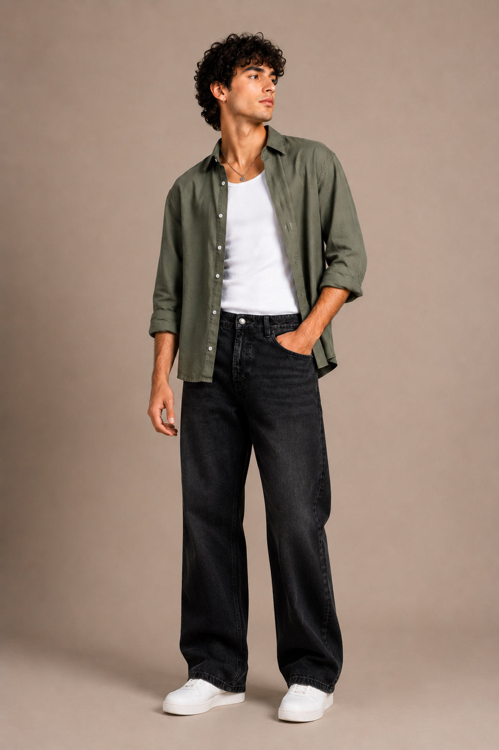 Black Washed Baggy Fit Jeans