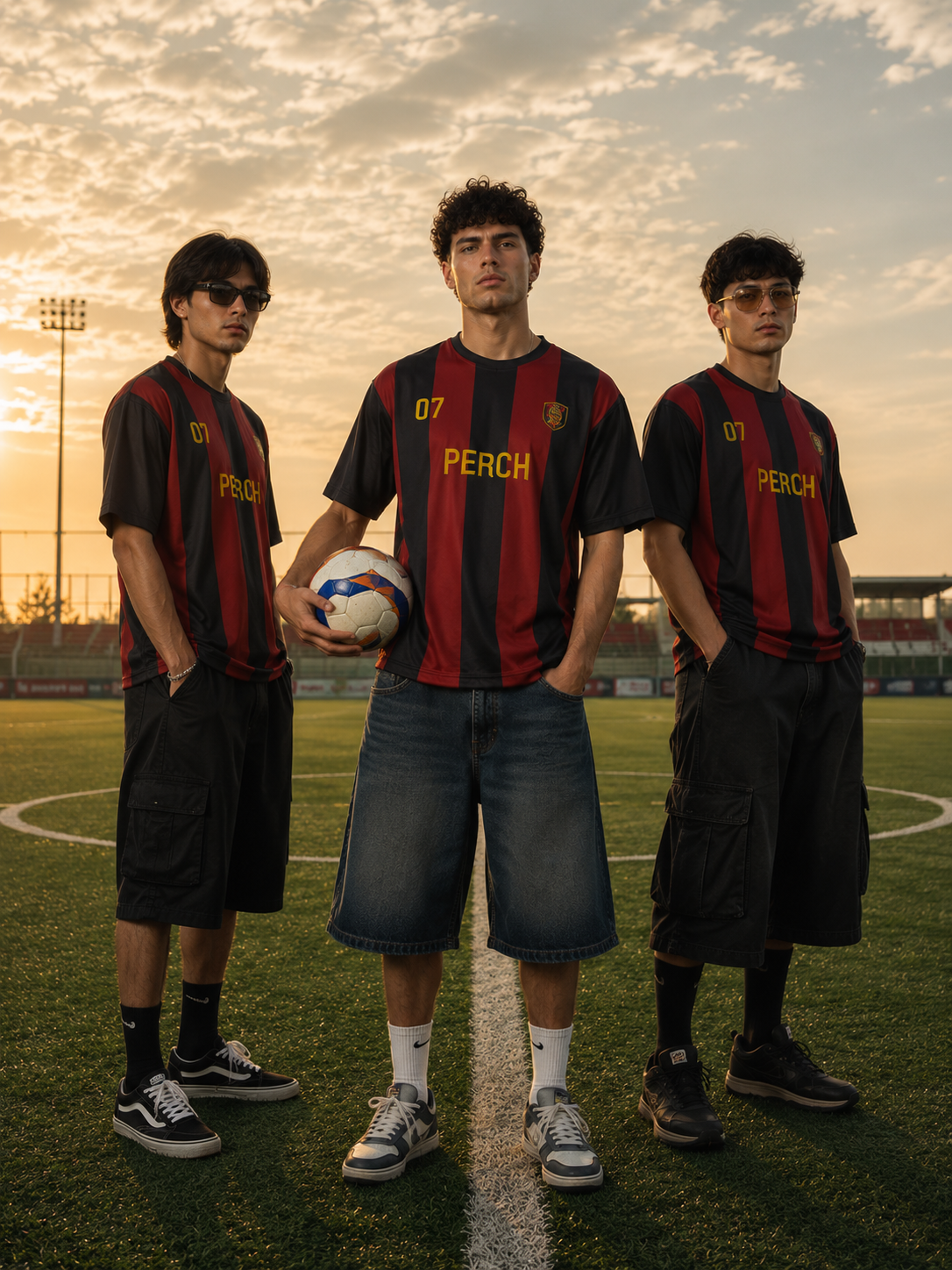 Red and Black Football Jersey Tshirt
