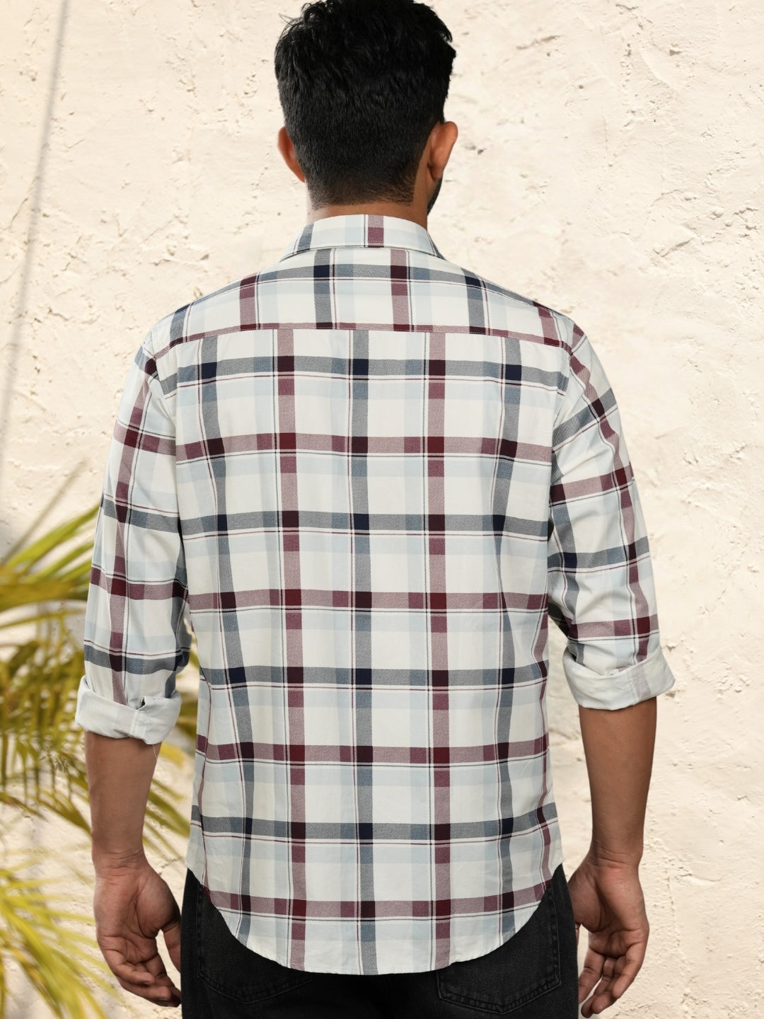 Red  & Blue Checks Cotton Shirt