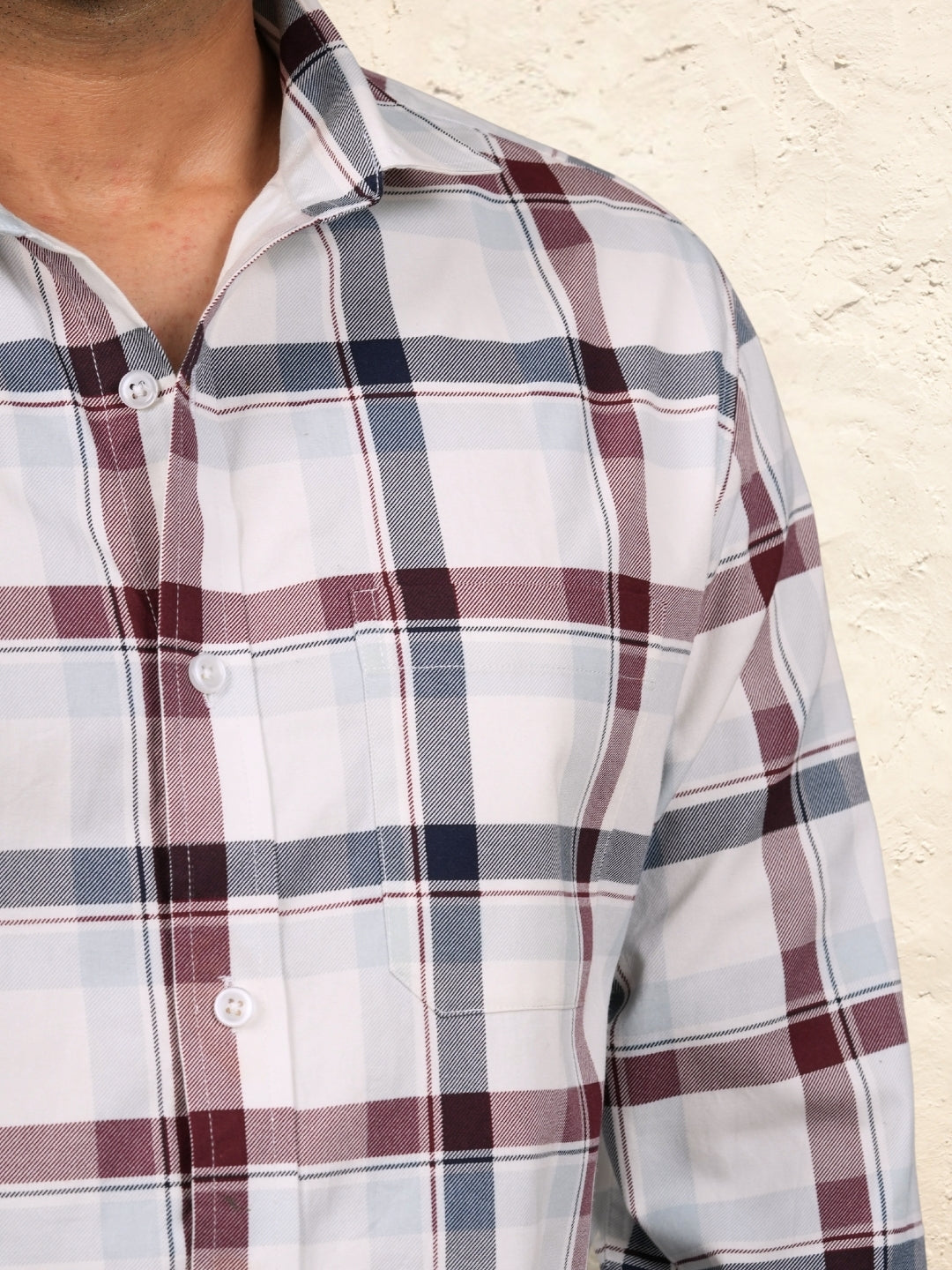 Red  & Blue Checks Cotton Shirt