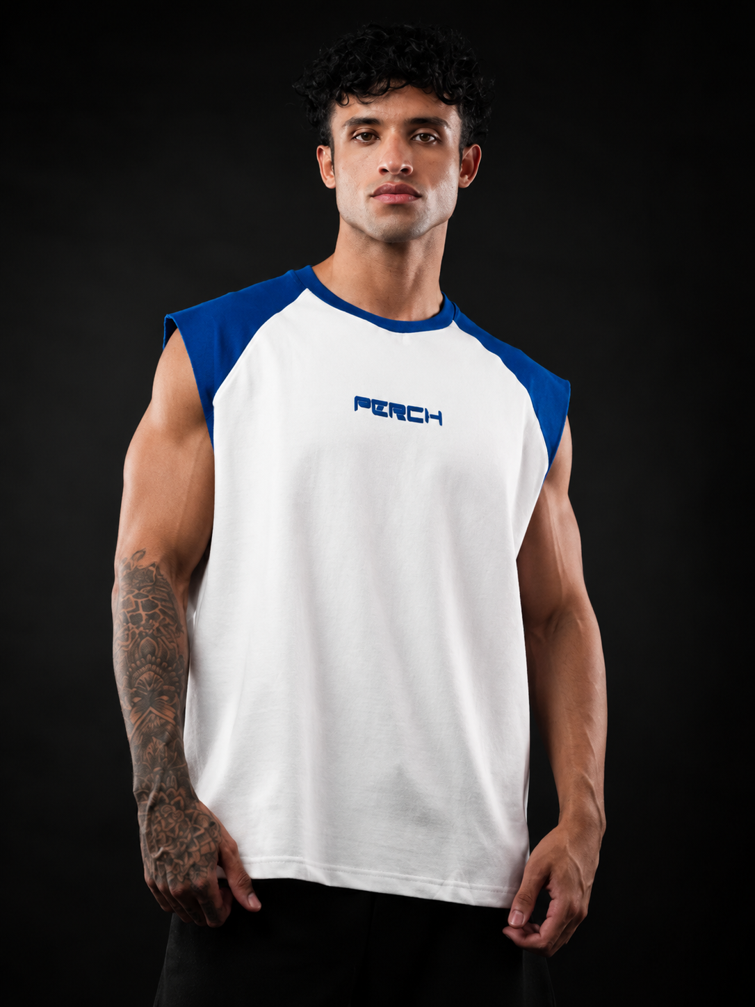 Royal Blue Raglan Sleeve Oversized Tank Tshirt