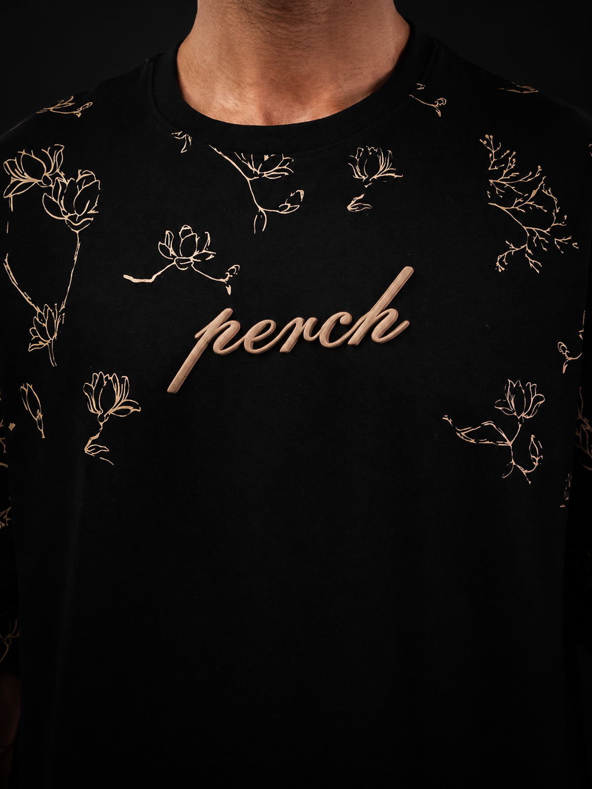 Black Eagle Print Oversized Tshirt