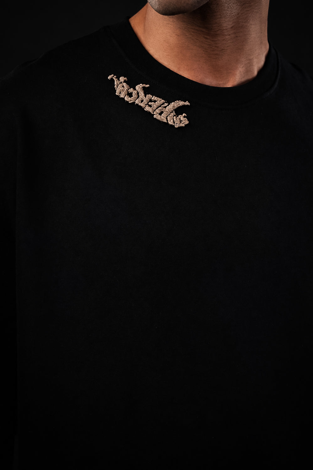 Black Lion Print Oversized Tshirt