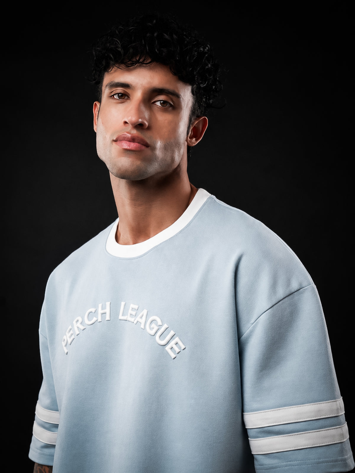 Sky Blue League Cotton Oversized Tshirt for Men & Women