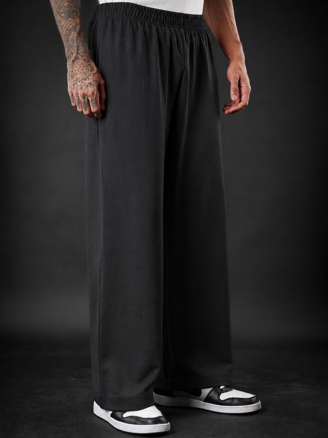 Dark Grey Mid Rise Cotton Jogger for Men & Women