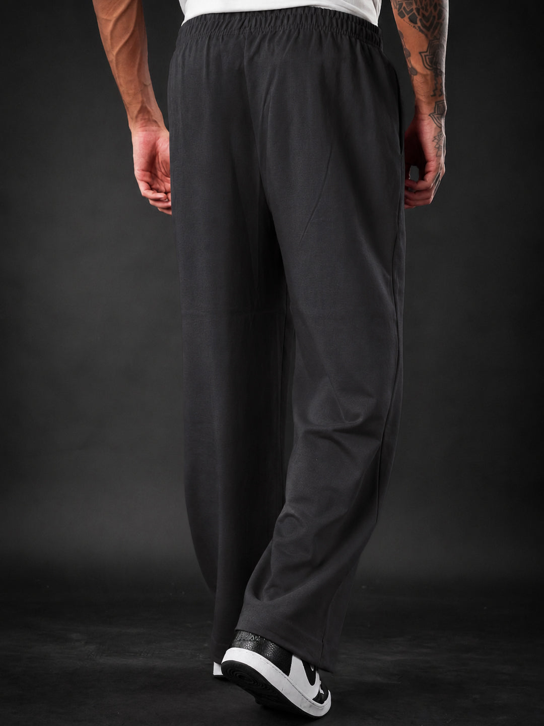 Dark Grey Mid Rise Cotton Jogger for Men & Women