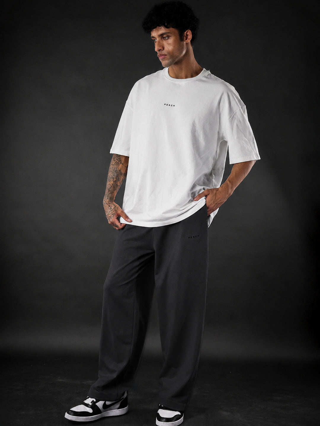 Dark Grey Mid Rise Cotton Jogger for Men & Women