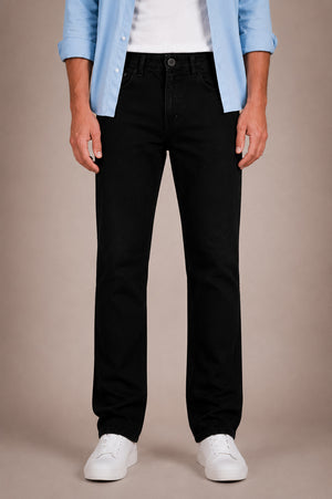 Jet Black Straight Fit Jeans