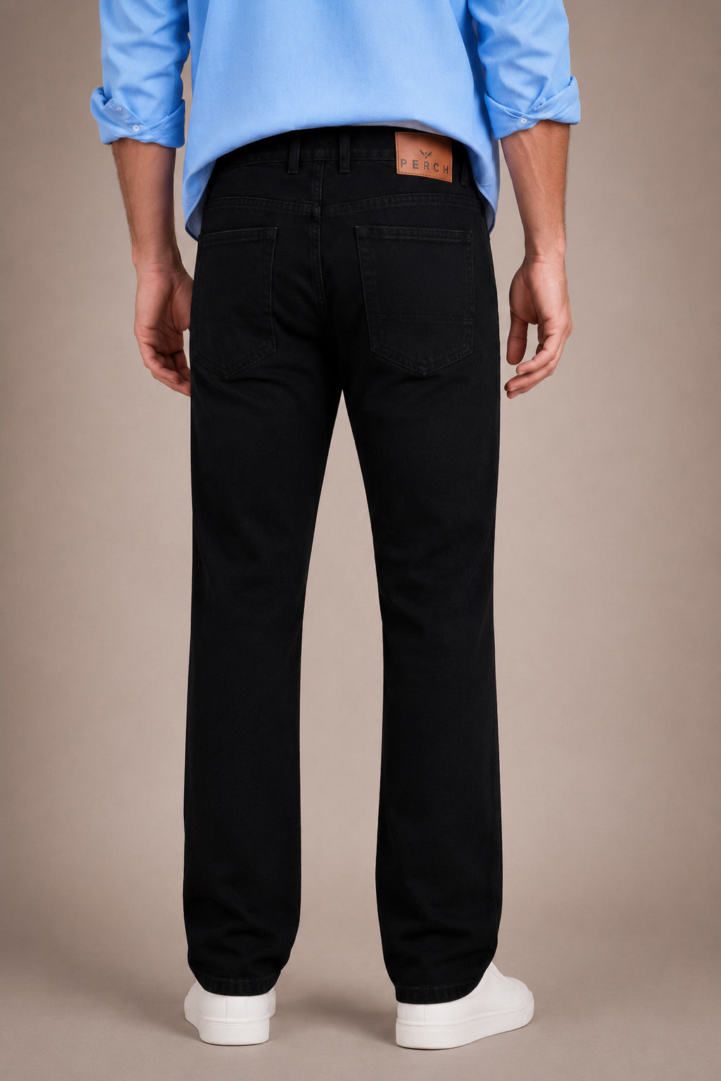 Jet Black Straight Fit Jeans