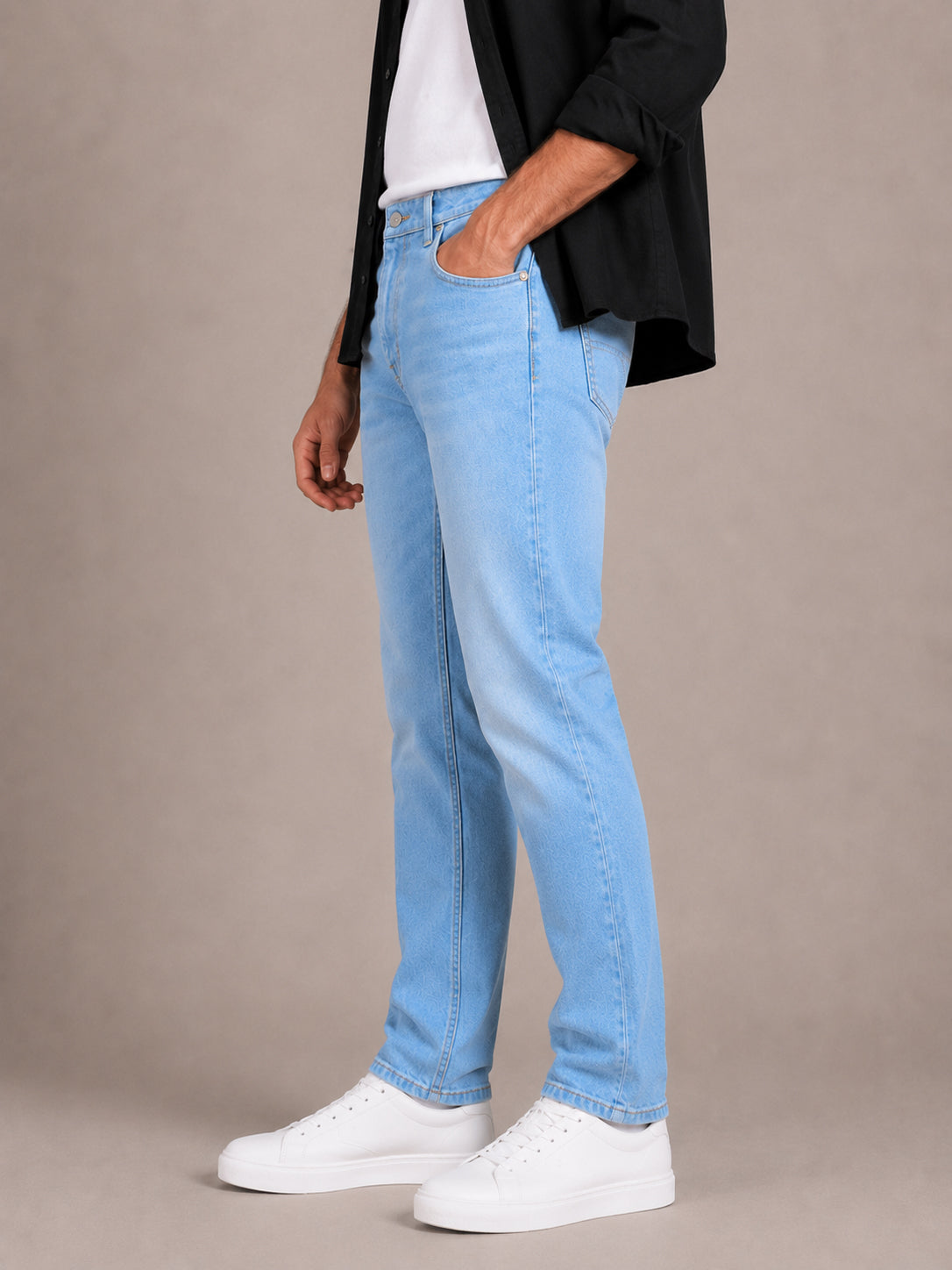 Light Blue Washed Slim Fit Jeans