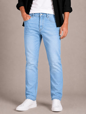 Light Blue Washed Slim Fit Jeans