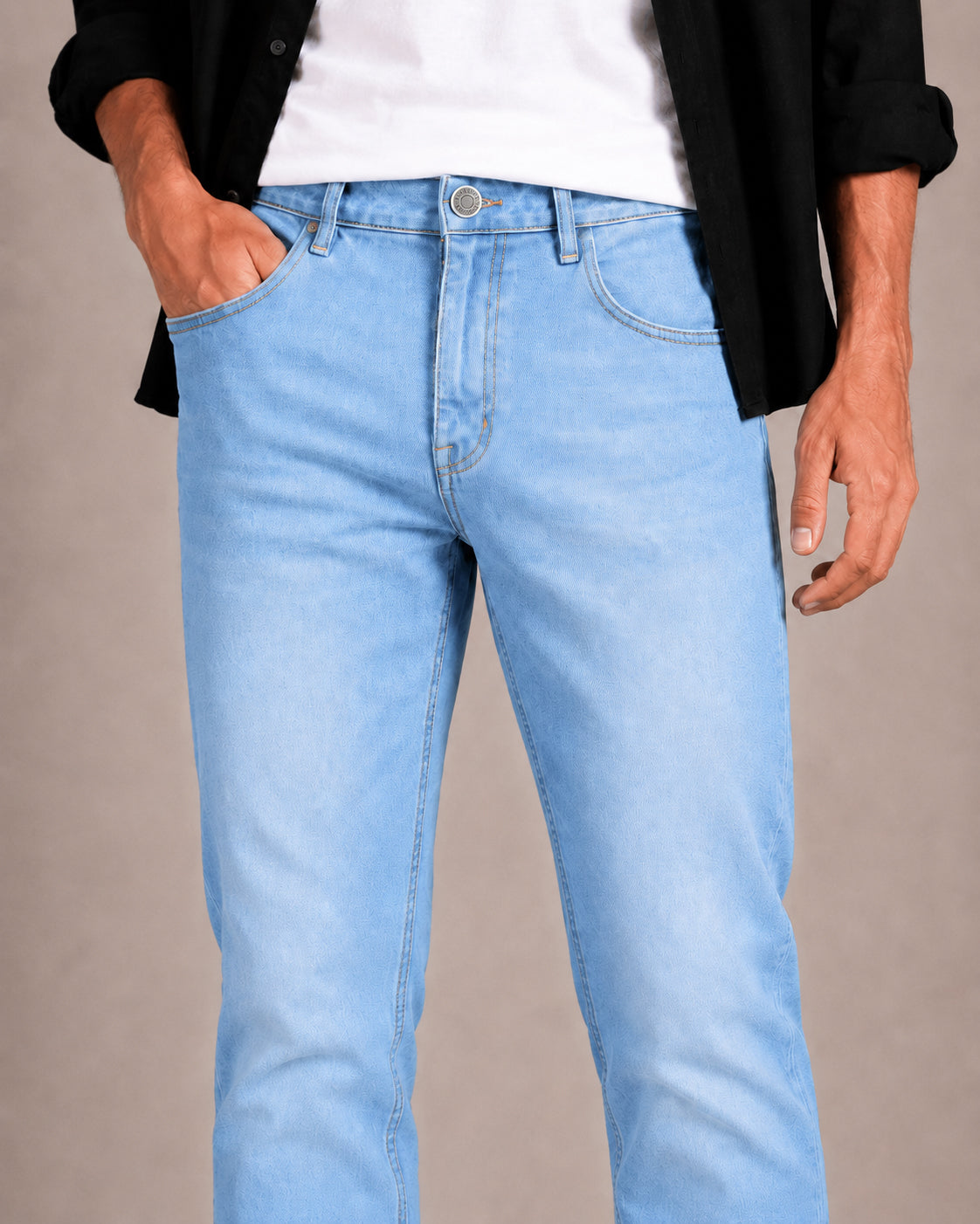 Light Blue Washed Slim Fit Jeans