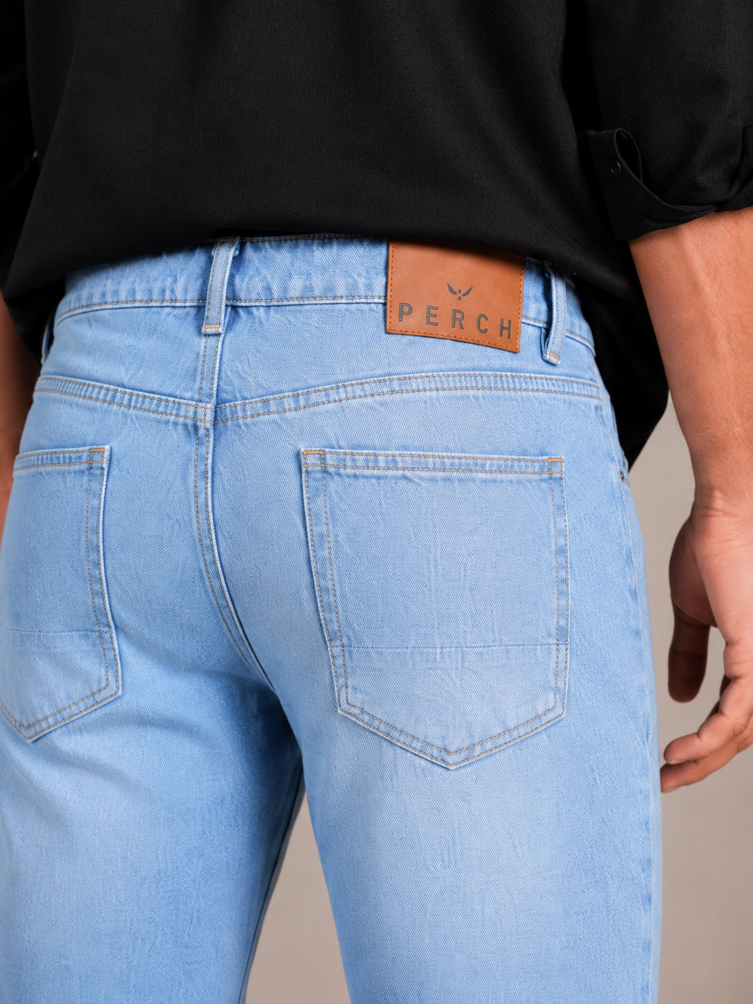 Light Blue Washed Slim Fit Jeans