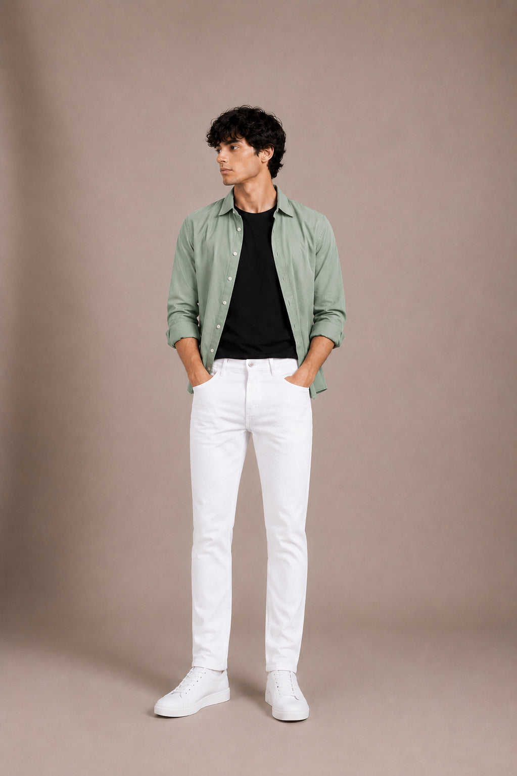 White Slim Fit Jeans