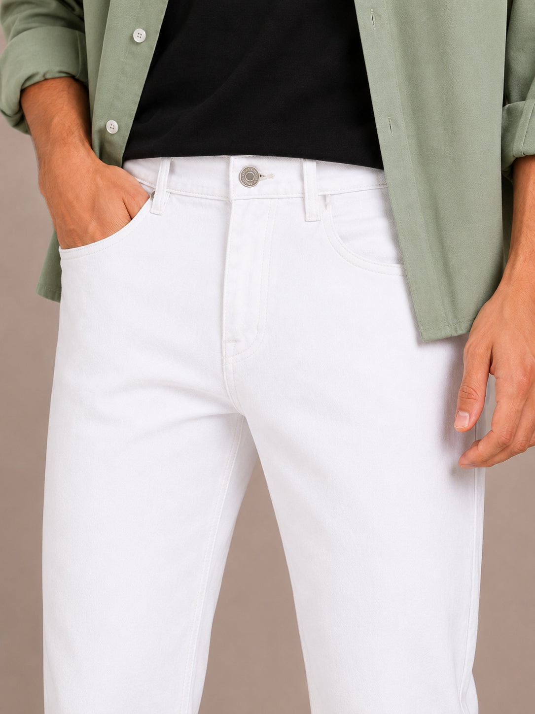 White Slim Fit Jeans