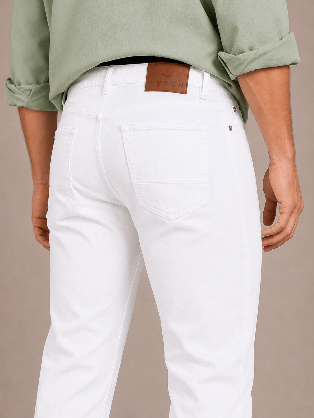 White Slim Fit Jeans