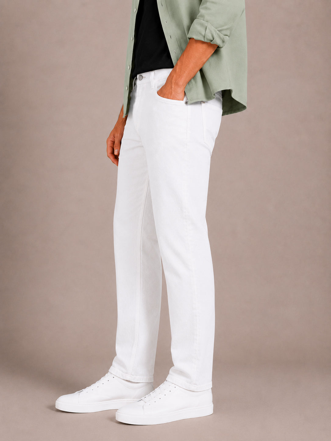 White Slim Fit Jeans
